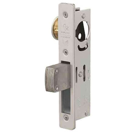 Adams Rite AdamsRite: MS Deadlock, Flat Faceplate, 1-1/8" Backset, Straight Bolt, Aluminum ADR-MS1850S-310-628